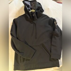 Black Hooded Pullover Sweatshirt - Casual Everyday Hoodie